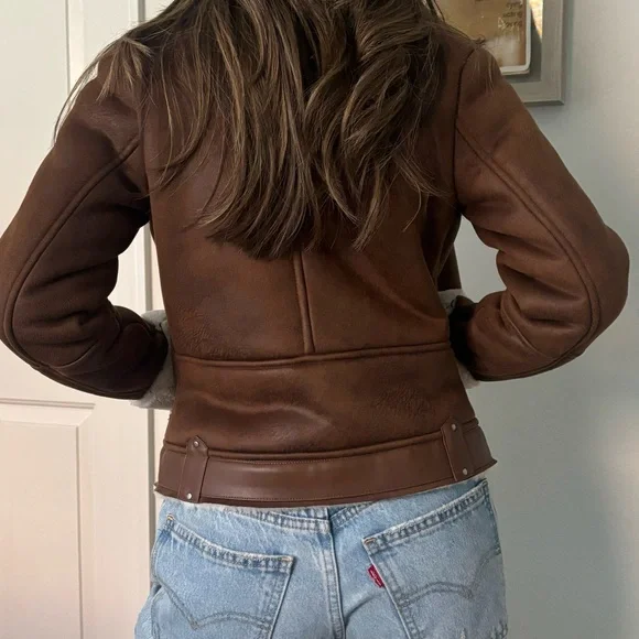 Bloomingdale’s Faux suede & shearling Jacket - Picture 4 of 6